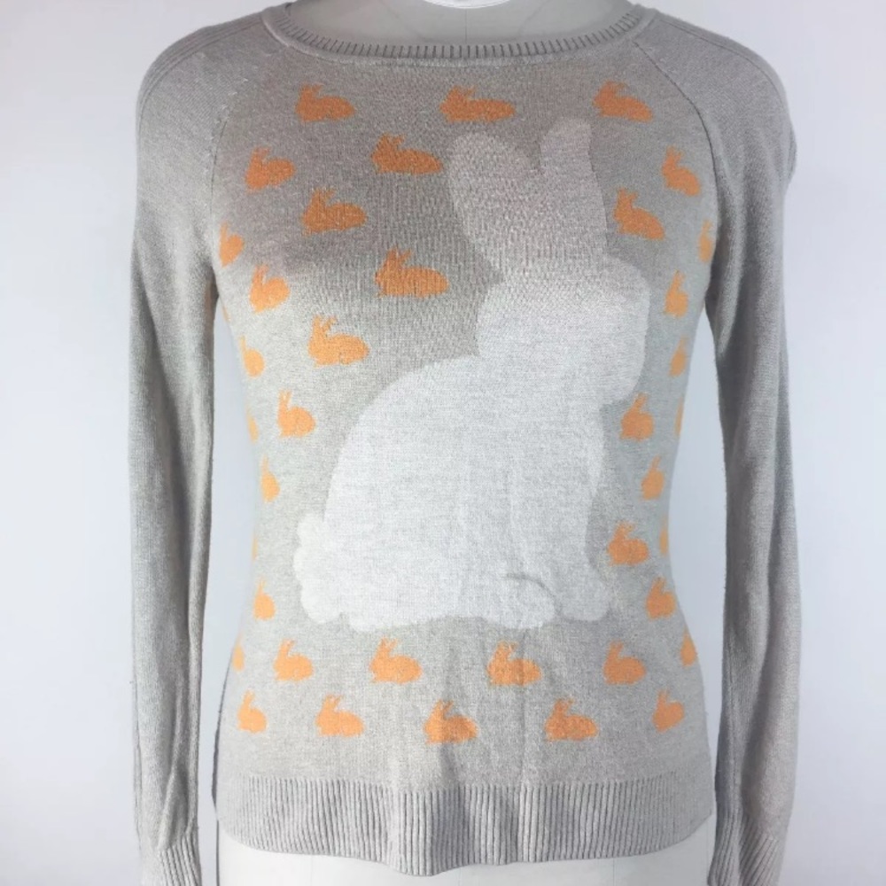 Kensie Tan Rabbit Sweater Novelty Pullover